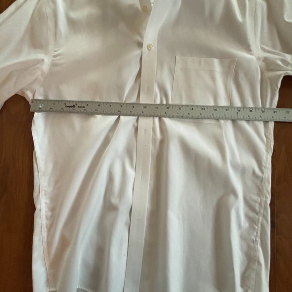 Joseph Abboud White Dress Shirt Spread Collar No Wrinkles Cotton - Picture 4 of 6